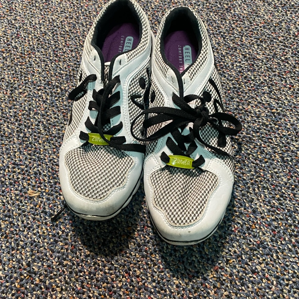 Zumba Fitness Women's Black and White Dance Sneakers